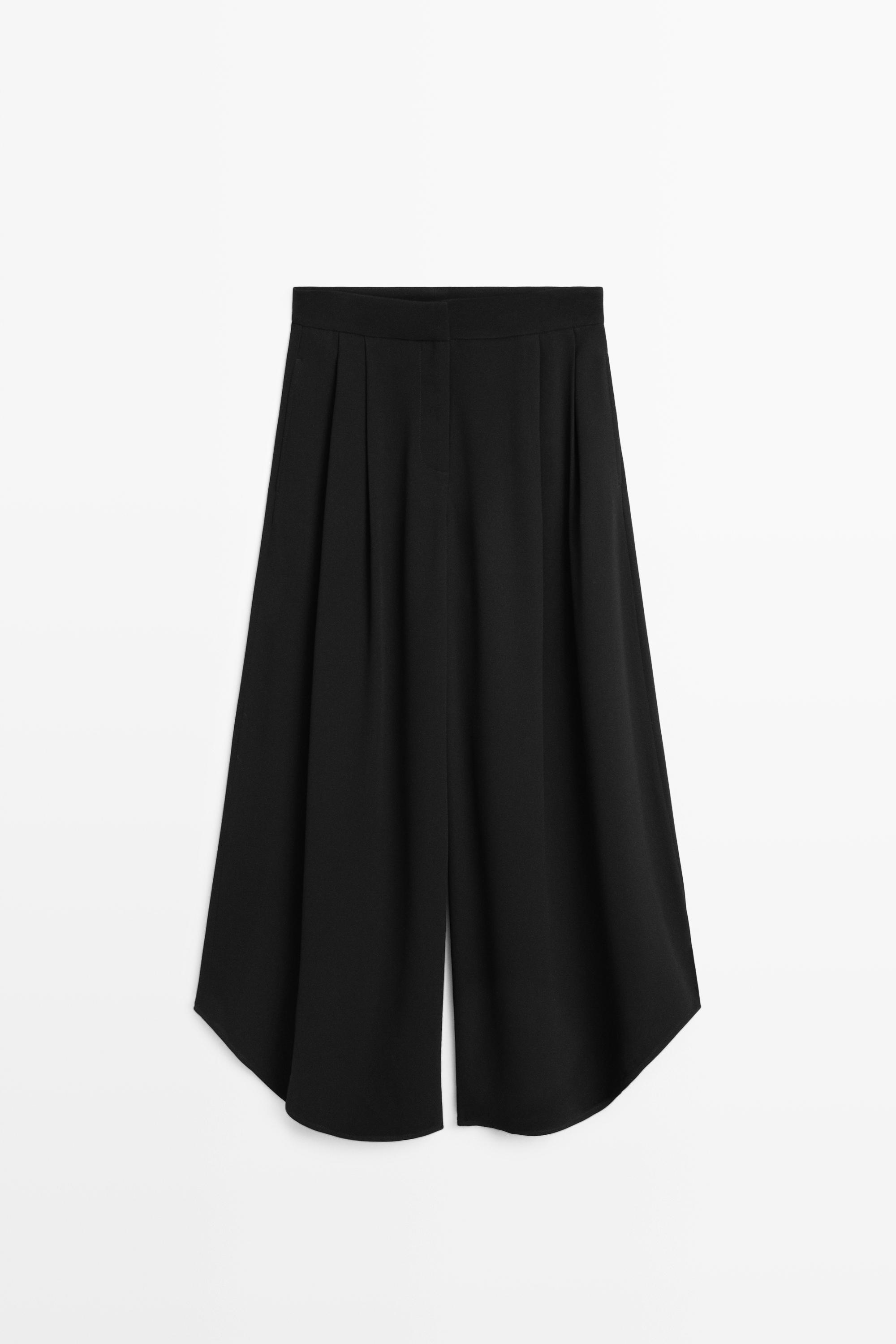 Pantalon large à plis